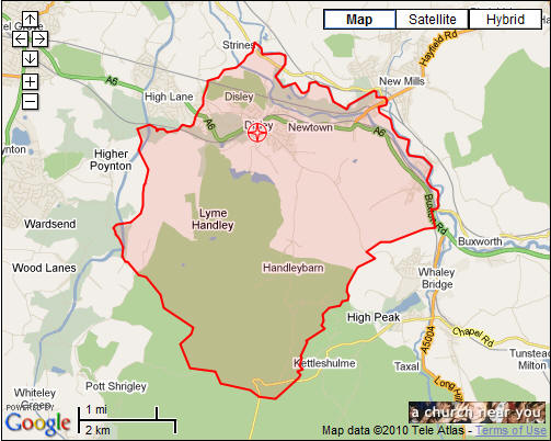 Disley parish boundaries